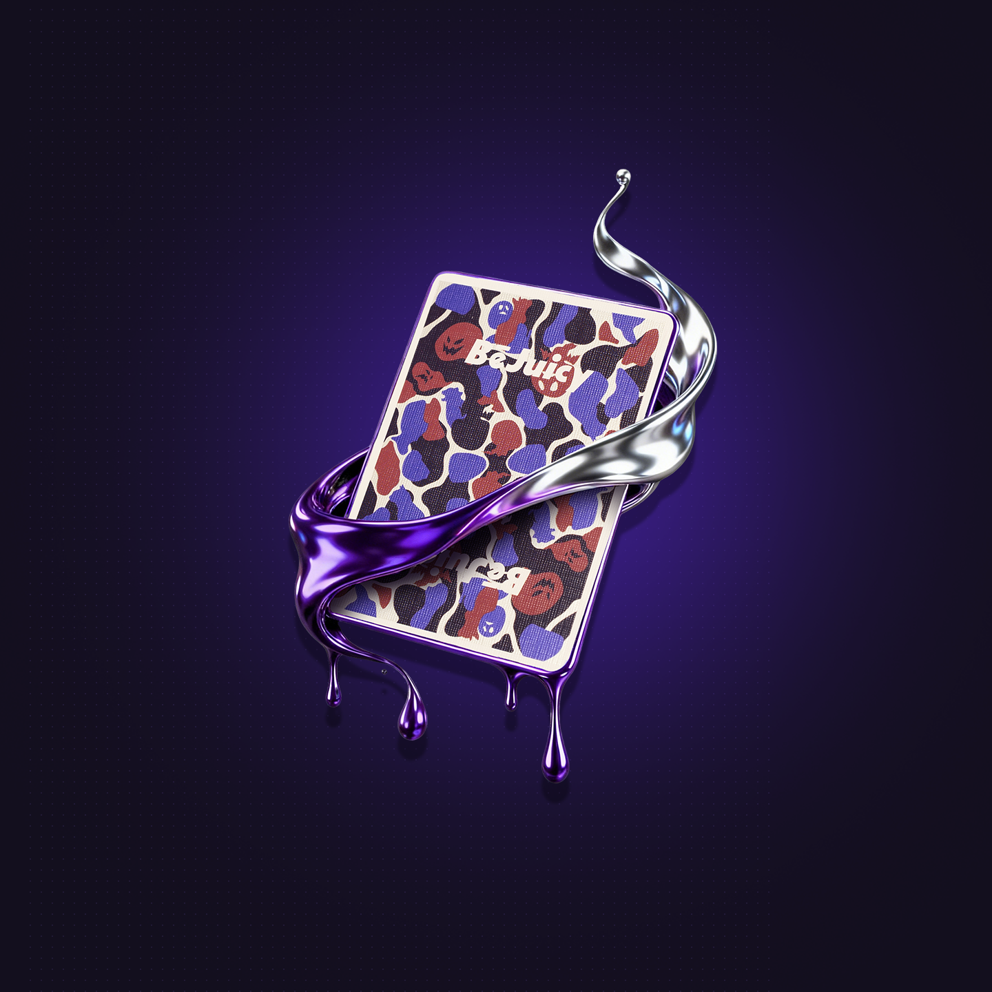 MIDNIGHT CAMO PLAYING CARDS  -Midnight Clear-5 SET